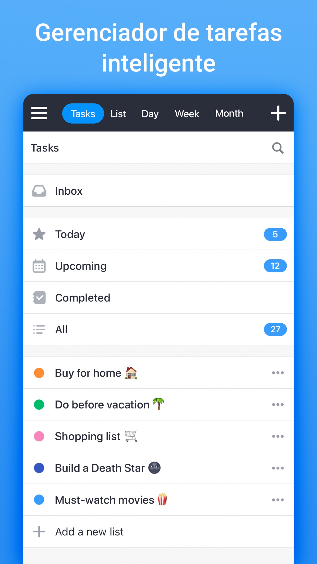 Screenshot do app Calendars da Readdle