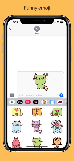 Cute cats - hand drawn emoji(圖3)-速報App