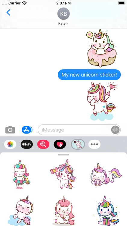 Naughty Unicorn Stickers