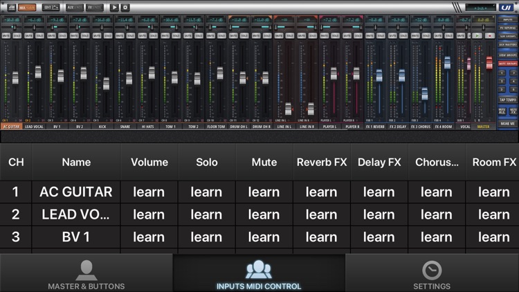 Ui MIDI mixer screenshot-3