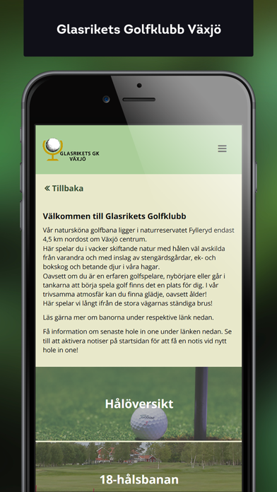 Glasrikets Golfklubb Växjö screenshot 3
