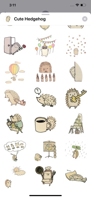 Cute Hedgehog Sticker Pack(圖2)-速報App