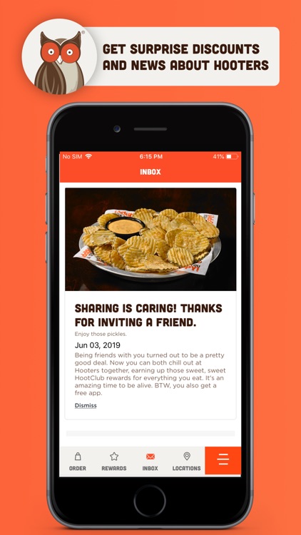Hooters - Ordering and Rewards
