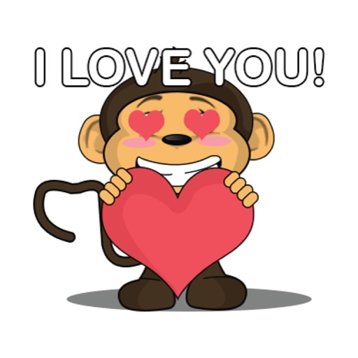 Baby monkey sticker icon