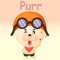 "Purr" is a cute dog sticker