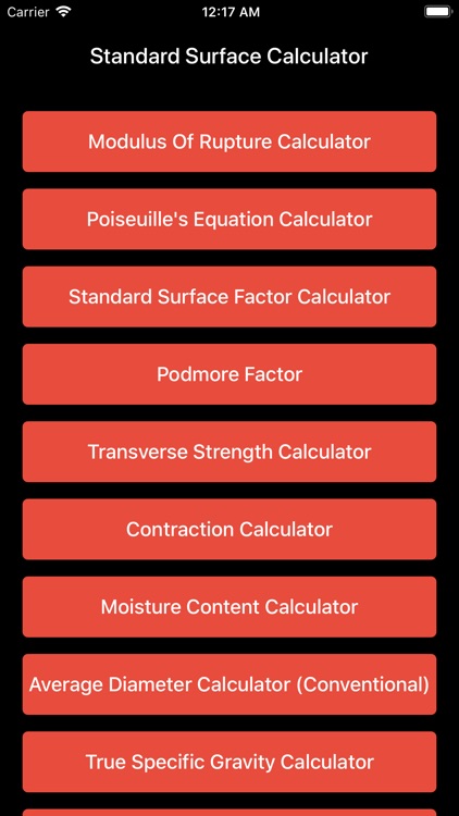 Standard Surface Calculator