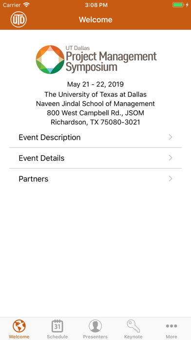 How to cancel & delete UT Dallas PM Symposium from iphone & ipad 1