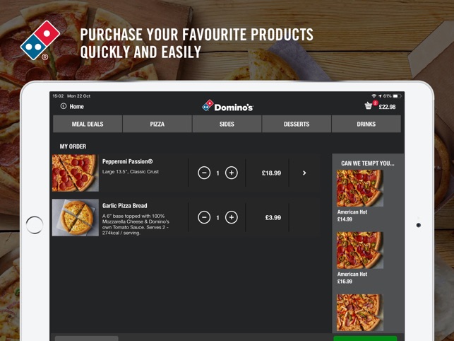 Domino S Pizza For Ipad On The App Store