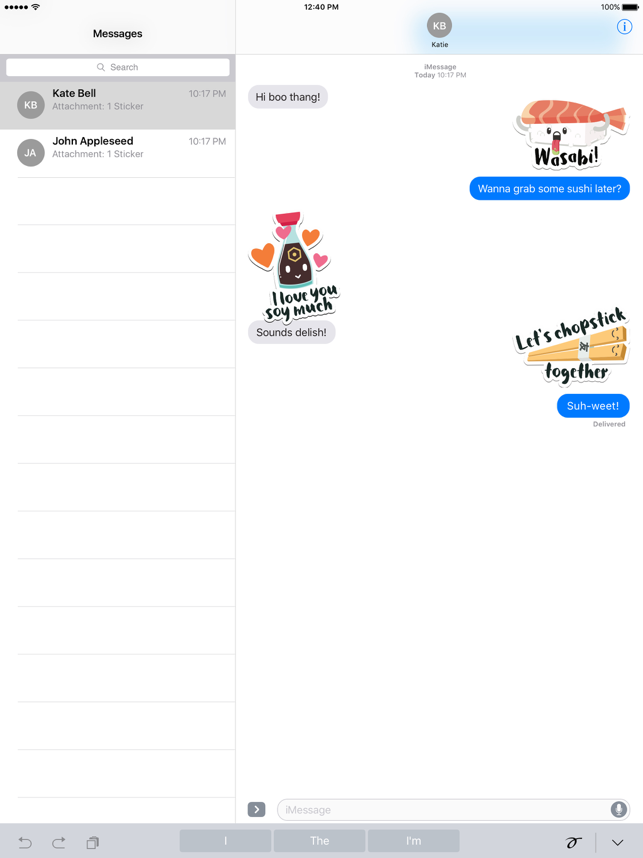 ‎Sushi Stickers for iMessage Screenshot