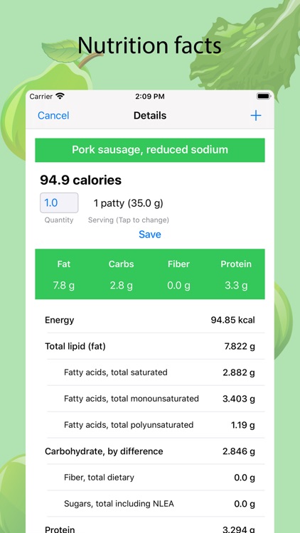 Calorie manager