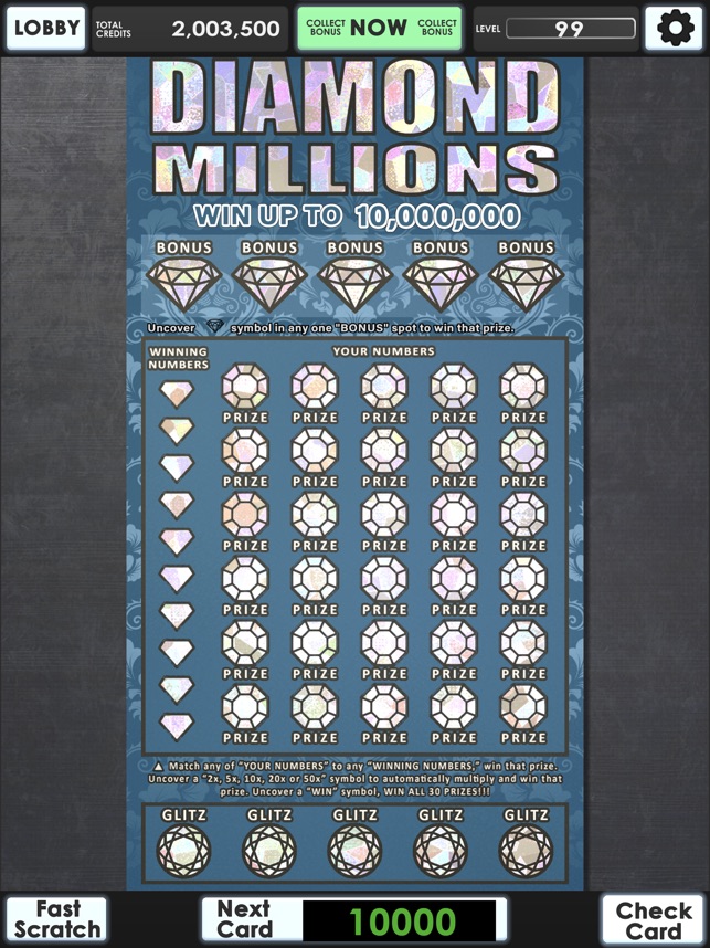 Lottery Scratchers App