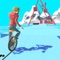 You are on a Unicycle and has to cross all the Traps and reach the finish line