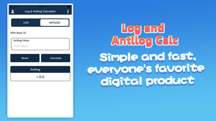 Log and Antilog Calc