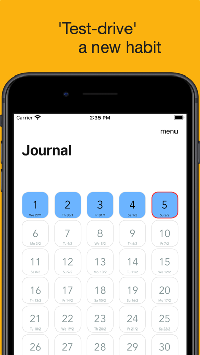 30-Day Trials Screenshot on iOS