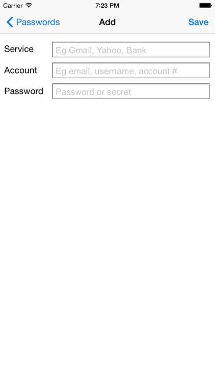Safe for Password