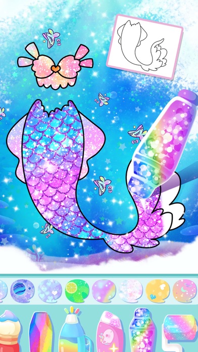 Coloring Glitter Princess screenshot 3