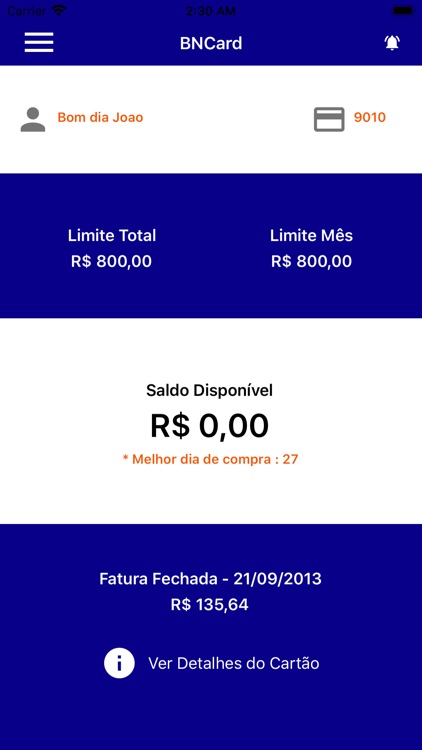 Cartão BNcard