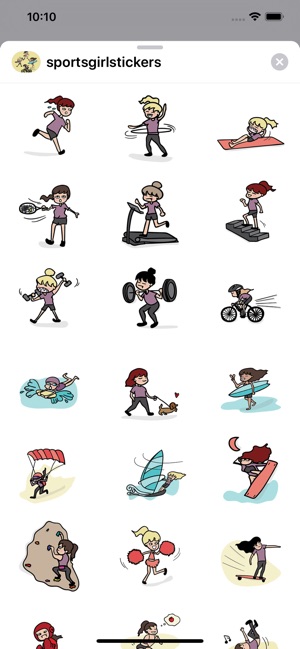 Sports Girl Stickers