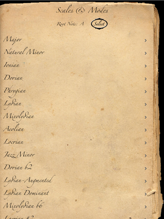 Screenshot #4 pour Scales & Modes for iPad