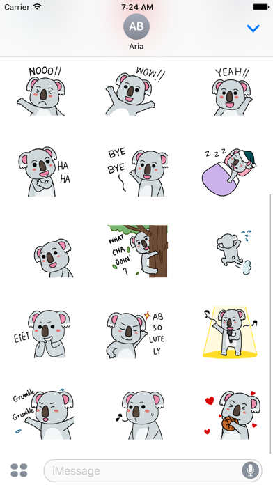 Animated Playful Koala Sticker screenshot 3
