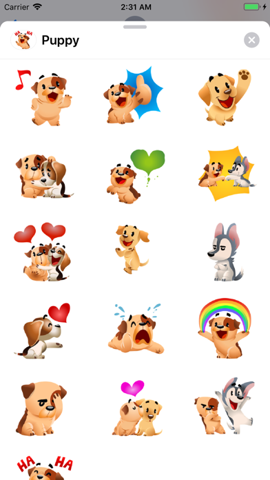 Hey Puppy! Cute Love Sticker screenshot 2