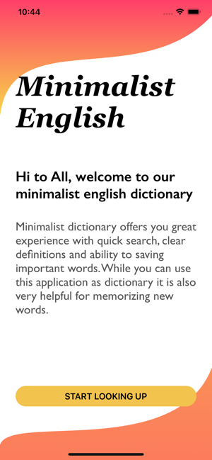 Minimalist English Dictionary(圖1)-速報App