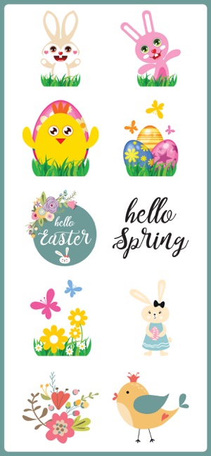 Spring & Happy EASTER Stickers