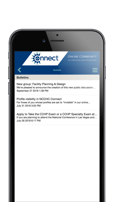 NCCHC Connect screenshot 2