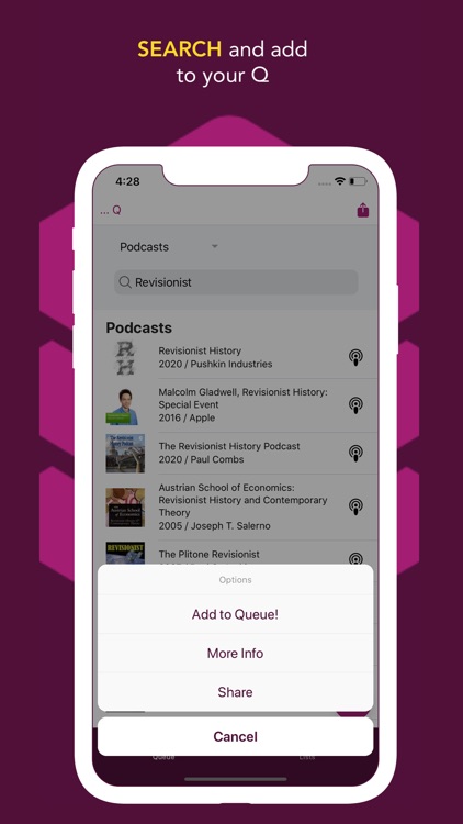 Q - movies tv podcasts books