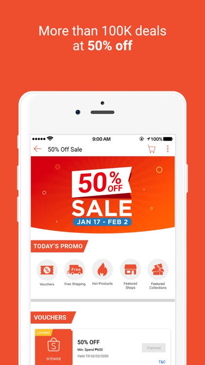 Shopee PH: 2.2 50% Off Sale