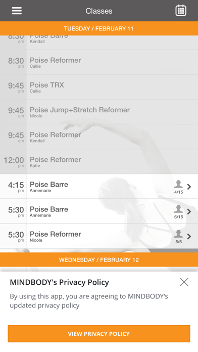 Poise Pilates+Barre LLC screenshot 2
