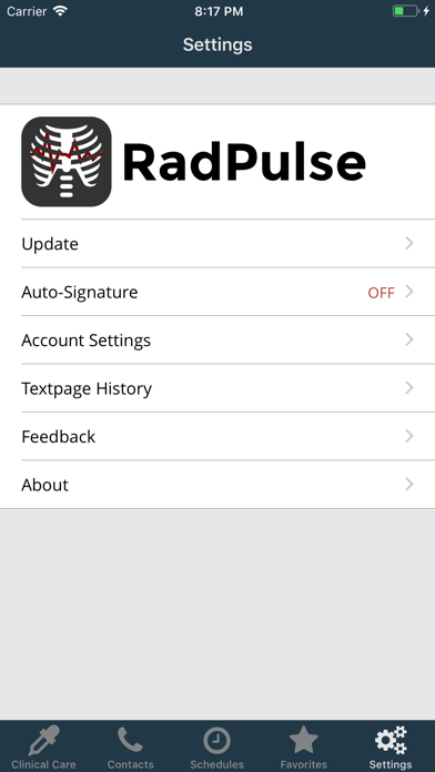 RadPulse screenshot 2