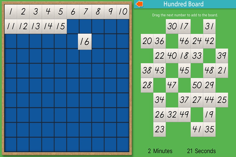 Hundred Board -Montessori Math screenshot 2