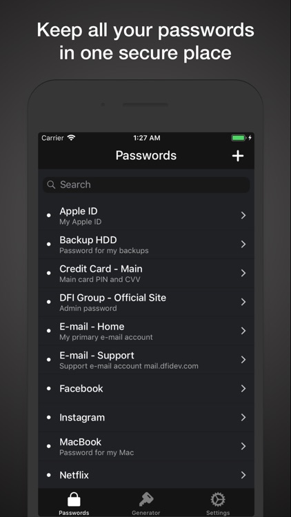 DFI Password Manager App
