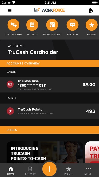 Workforce TruCash Wallet