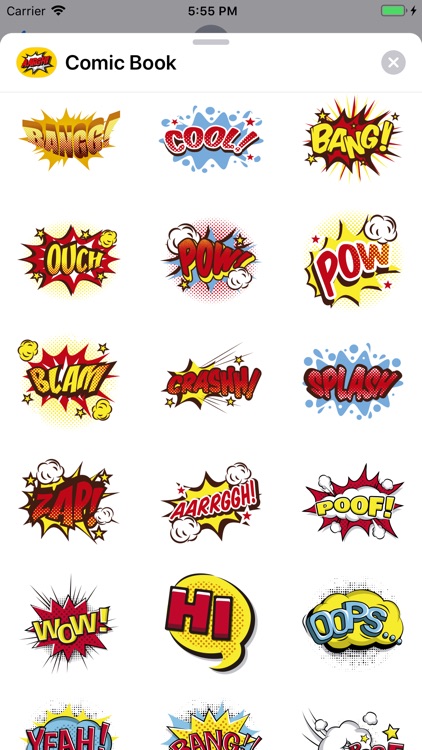 Comic book top stickers screenshot-3