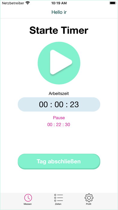 QuoTemp Zeiterfassung screenshot 2