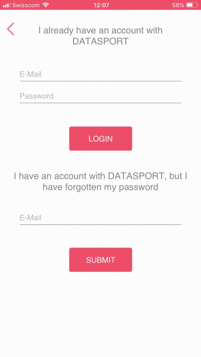 Datasport App screenshot 2