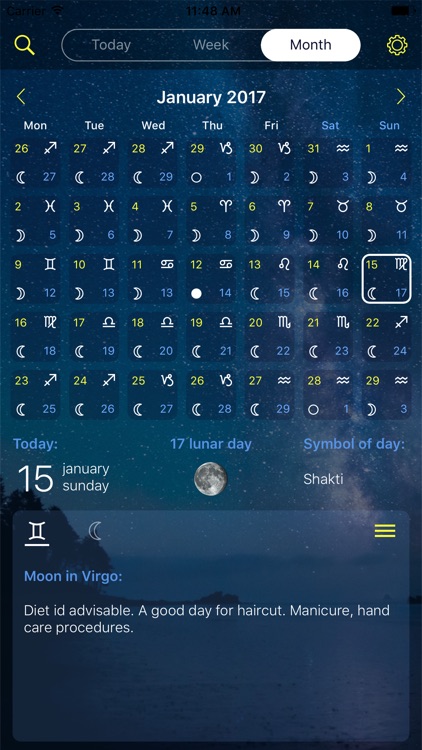 Lunar calendar Dara-Lite