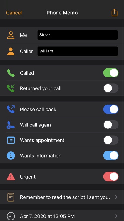 Phone Memos