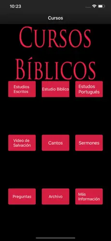 Captura 1 Cursos Bíblicos iphone