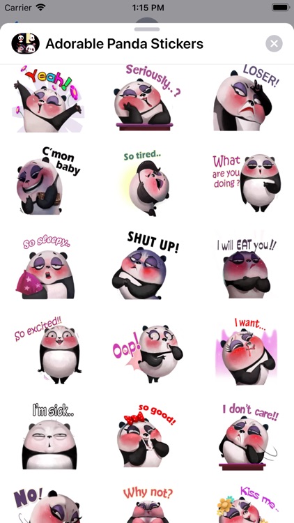 Adorable Panda Stickers screenshot-7