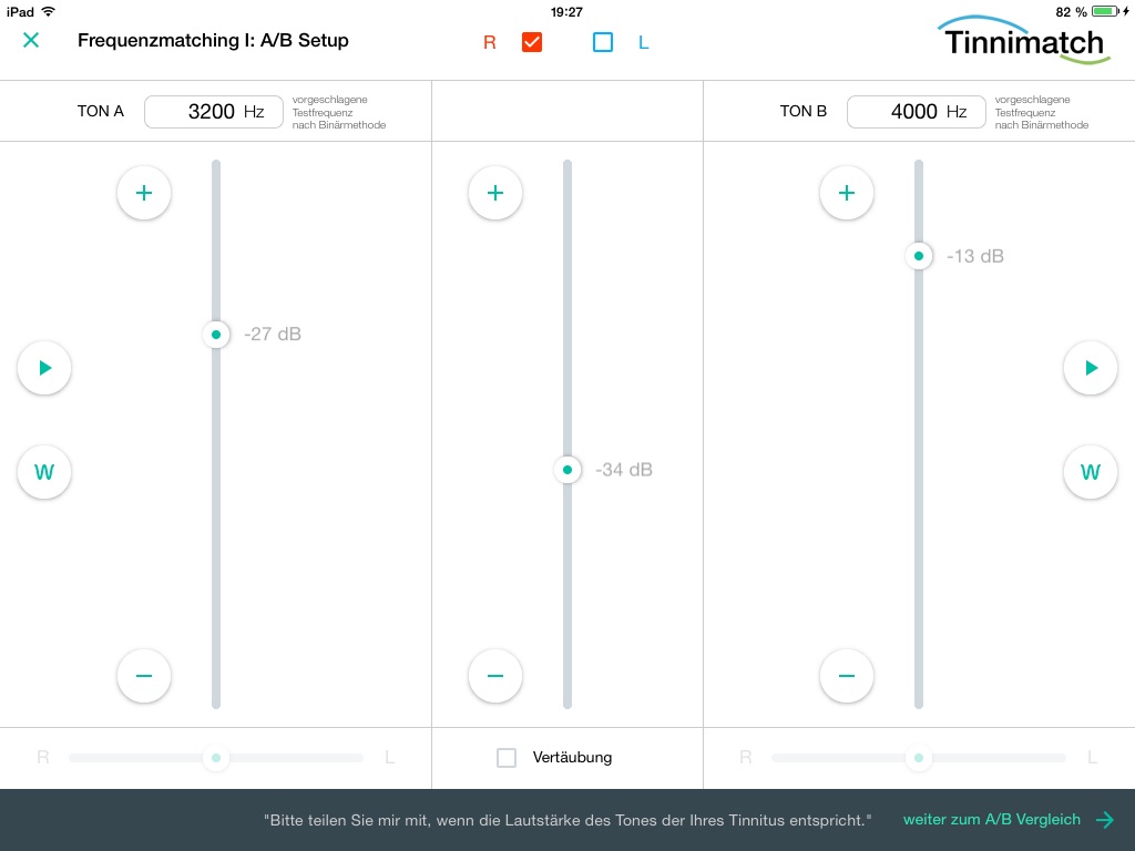 Tinnimatch - Tinnitus-Matching screenshot 2