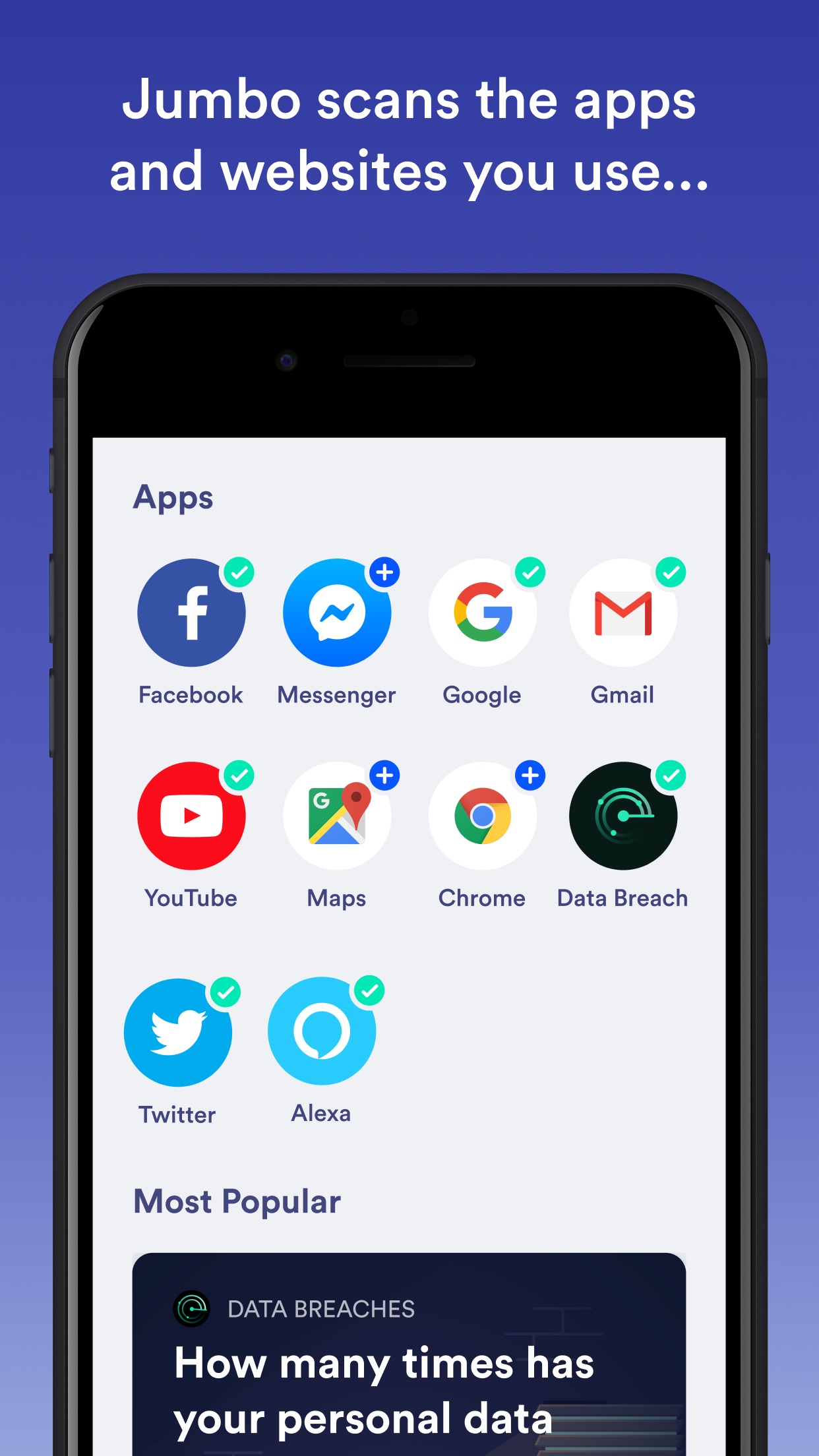 Screenshot do app Jumbo: Privacy + Security