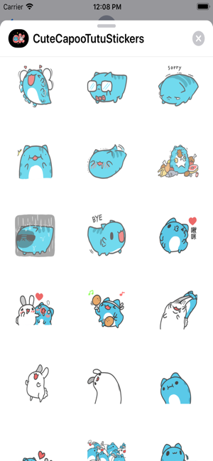 Couple Capoo & Tutu Stickers(圖5)-速報App