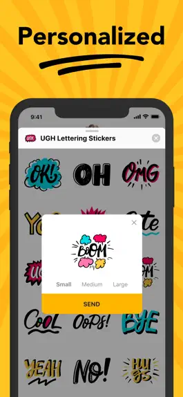 Game screenshot UGH Lettering Stickers apk