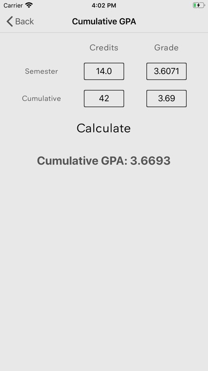 GPA Grade Calculator