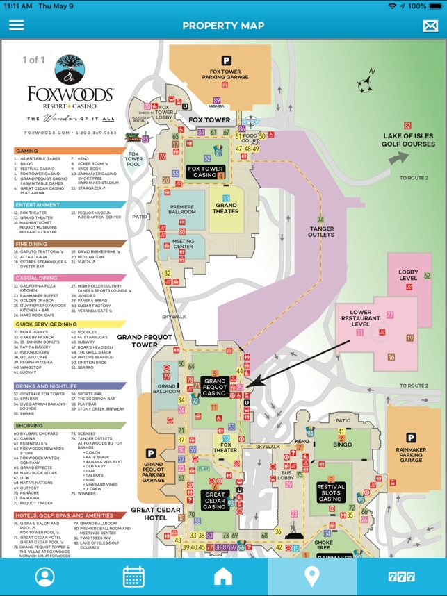 Foxwoods Map Layout With Hotels