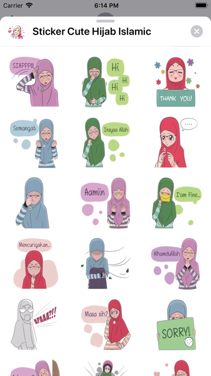 Sticker Cute Hijab Islamic