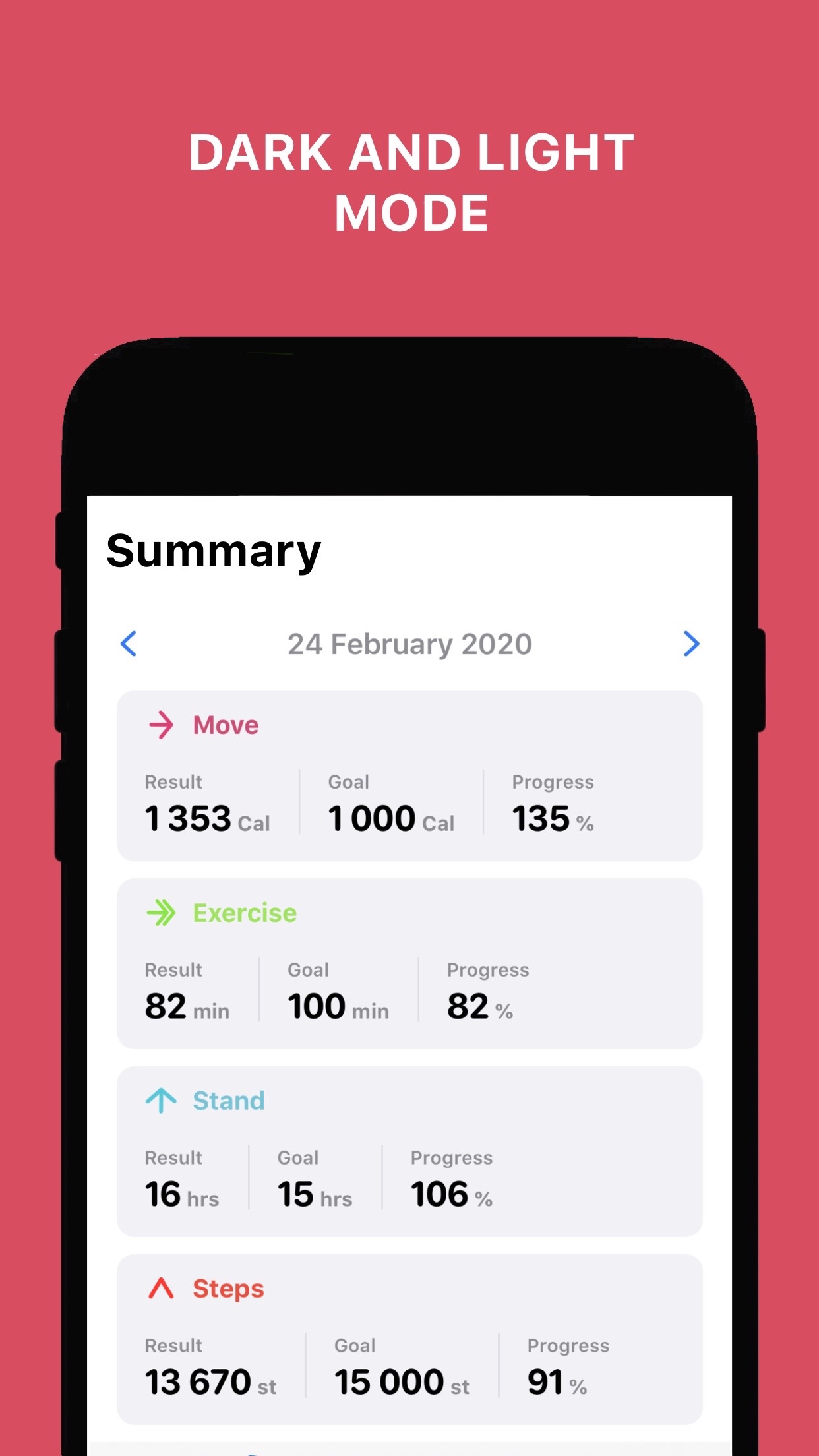 Screenshot do app Activity Tracker+